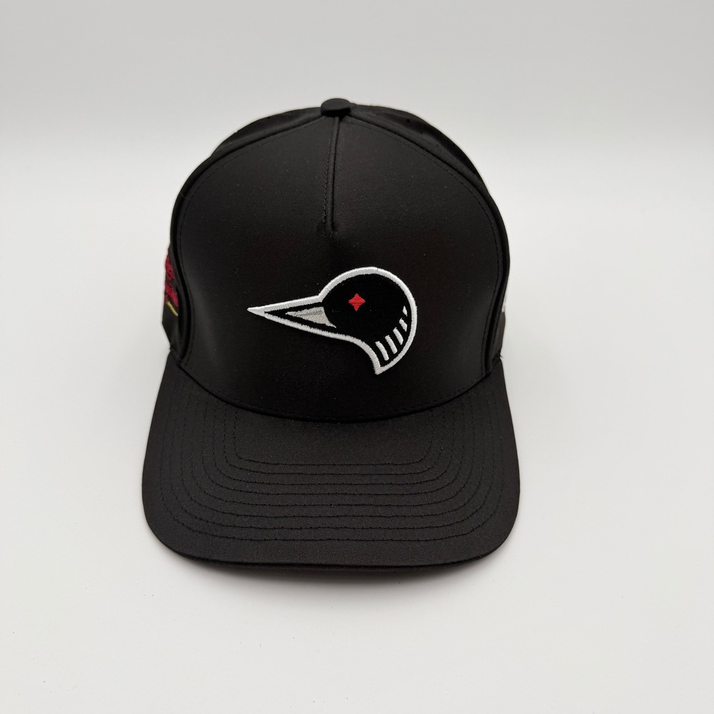 Waggle Loon Lake 2.0 Golf Hat Mens OSFA Black OG Snapback Performance Sporty NEW